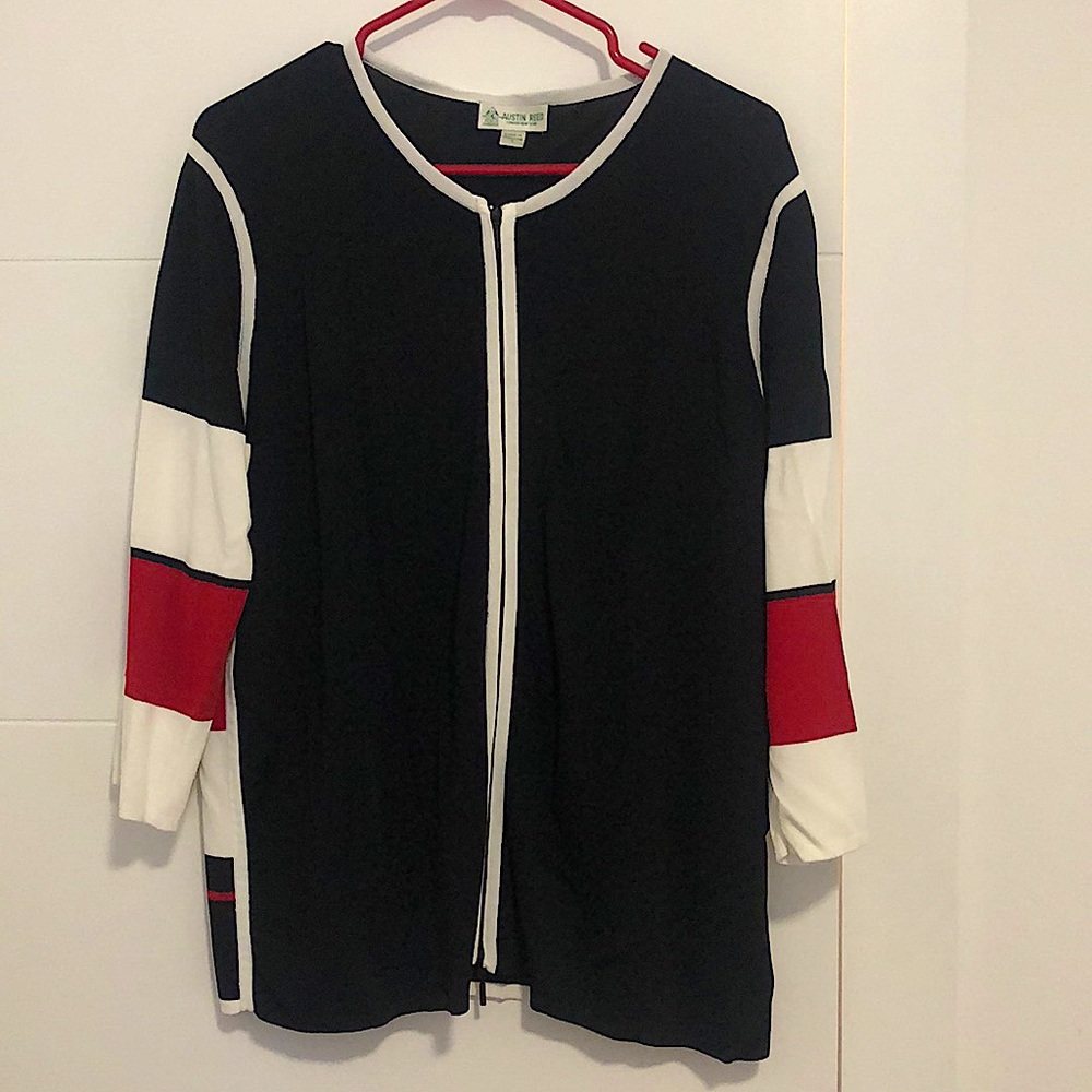*Vintage* Zip Up Lightweight Cardigan Austin Reed